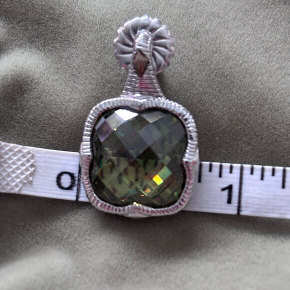 DAVID YURMAN STYLE 18k Gold & Green Amethyst Statement Earrings - Picture 4 of 6